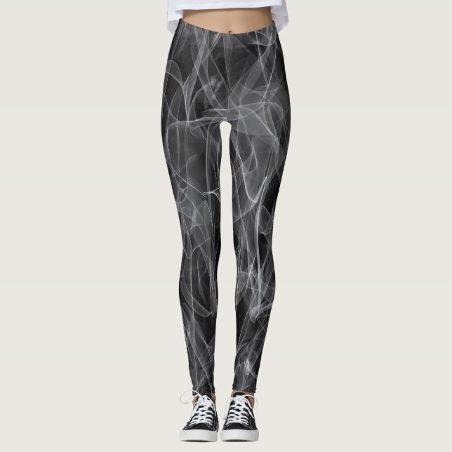 Elegant Smoke Swirls – Mystical Aesthetics Leggings (Front)