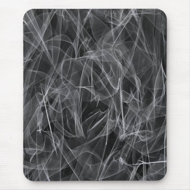 Elegant Smoke Swirls – Mystical Aesthetics Mouse Mat (Front)