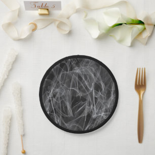 Elegant Smoke Swirls – Mystical Aesthetics Paper Plate