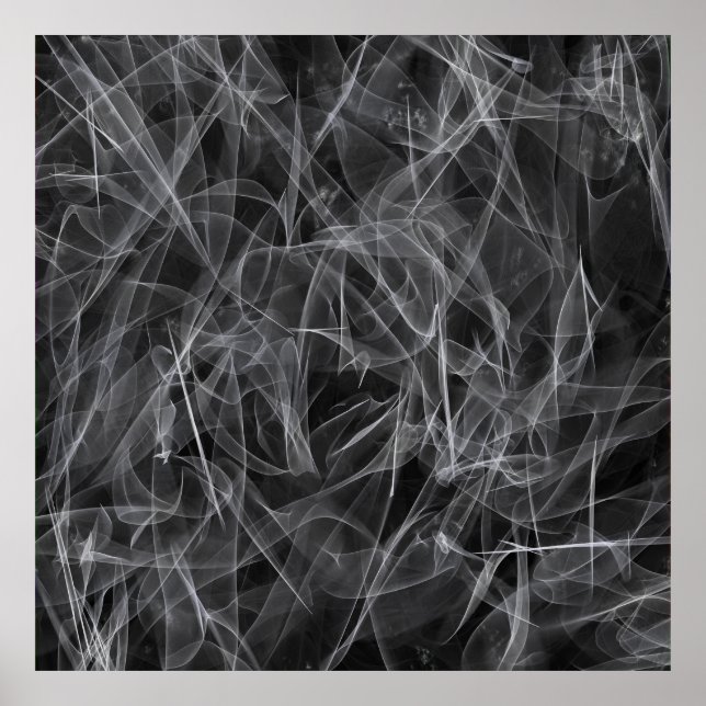 Elegant Smoke Swirls – Mystical Aesthetics Poster (Front)