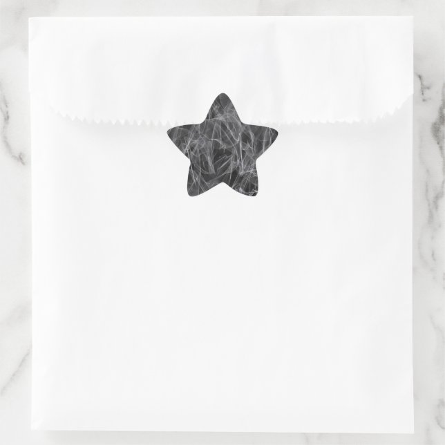 Elegant Smoke Swirls – Mystical Aesthetics Star Sticker (Bag)