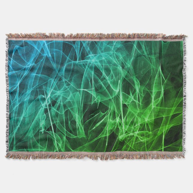 Elegant Smoke Swirls – Mystical Aesthetics Throw Blanket (Front)