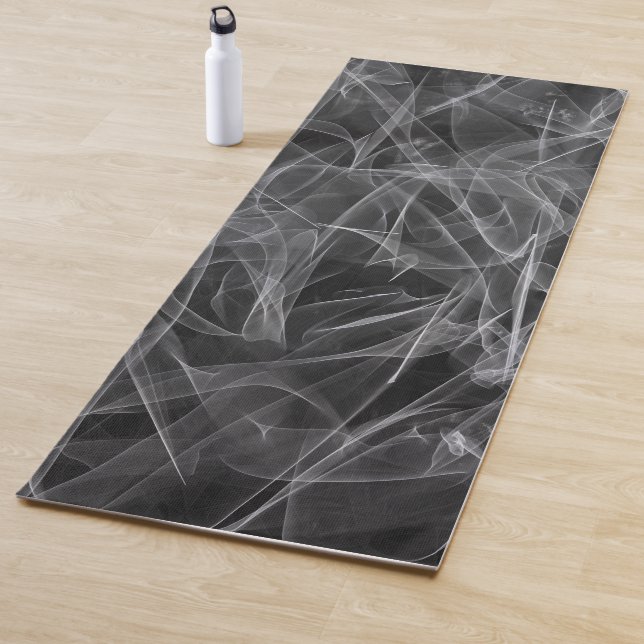 Elegant Smoke Swirls – Mystical Aesthetics Yoga Mat (In Situ)