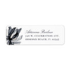 Elegant Smoky Floral Navy Return Address