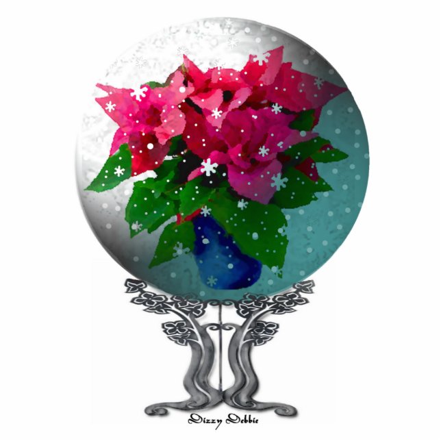 Elegant Snow globe Ornament Photo Sculpture Decoration (Front)
