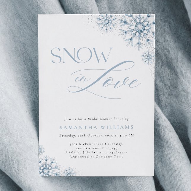 Elegant Snow in Love Bridal Shower Invitation (Creator Uploaded)