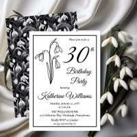 Elegant Snowdrops 30th Birthday Party