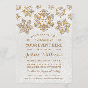 Elegant Snowflake Any / All Occasion Invitation