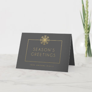 Elegant Snowflake Business Holiday Greeting Card