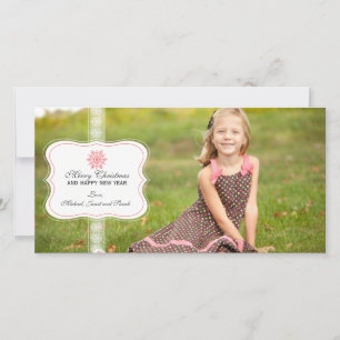 Elegant Snowflake Christmas Photo Card