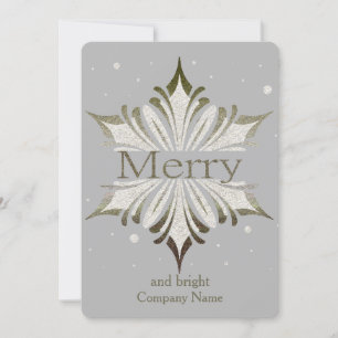 Elegant Snowflake Corporate Christmas Card