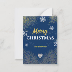 Elegant snowflake gold glitter christmas card