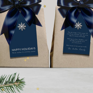 Elegant Snowflake Holiday Gift Tag