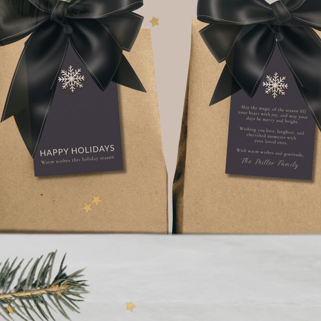Elegant Snowflake Holiday Gift Tag (Creator Uploaded)