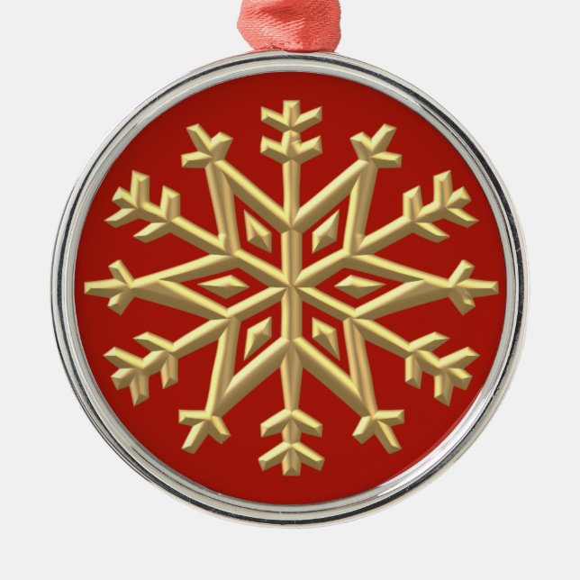 Elegant Snowflake Ornament (Front)