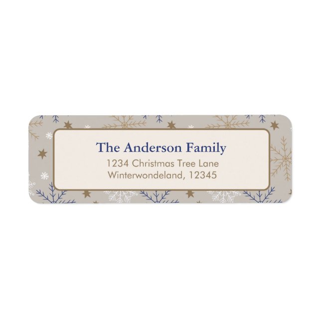 Elegant Snowflake Pattern Beige (Front)