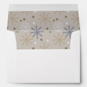 Elegant Snowflake Pattern Beige Envelope