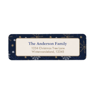 Elegant Snowflake Pattern  Dark Blue