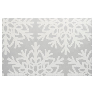 Elegant Snowflake Pattern Fabric