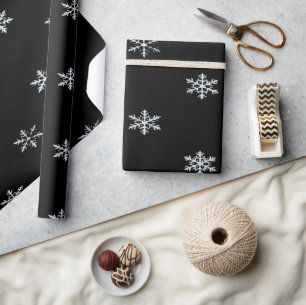 Elegant Snowflake Pattern Ice Winter Design Wrapping Paper