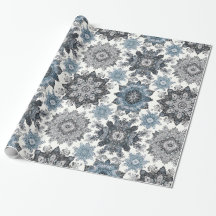 Elegant Snowflake Pattern Wrapping Paper – Winter