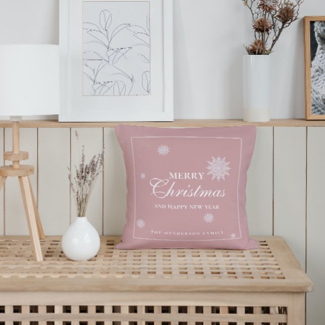 Elegant Snowflake | Soft Pink | Custom Christmas Cushion (Creator Uploaded)