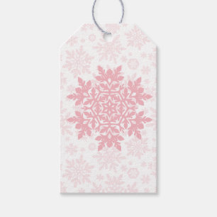 Elegant Snowflake (Sugar Blush - White) Gift Tags