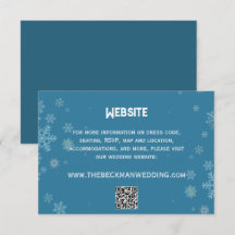 Elegant Snowflake Winter Blue | Wedding Website
