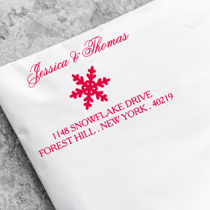 Elegant Snowflake Winter Wedding Self-inking Stamp
