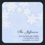 Elegant Snowflakes 2 - holiday address label<br><div class="desc">Periwinkle holiday address labels</div>