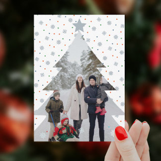 Elegant snowflakes christmas tree photo