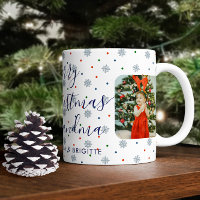 Elegant Snowflakes Merry Christmas photo