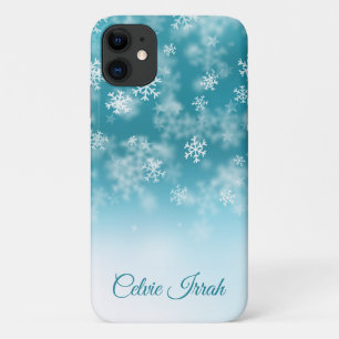 Elegant Snowflakes Personalised iPhone X Case