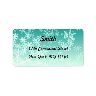 Elegant Snowflakes Return Address Label