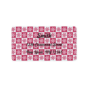 Elegant Snowflakes Return Address Label