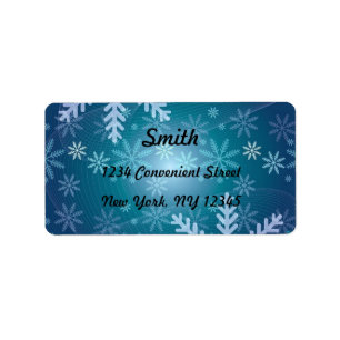 Elegant Snowflakes Return Address Label