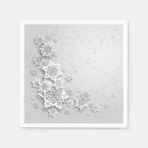 Elegant snowflakes wedding  Napkins
