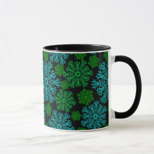 Elegant Snowflakes Winter Pattern Mug