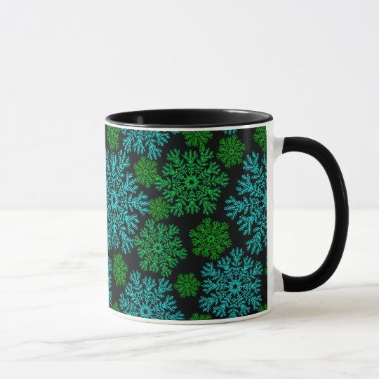 Elegant Snowflakes Winter Pattern Mug