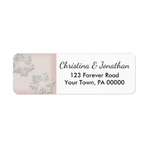 Elegant Snowflakes Winter Return Address Labels