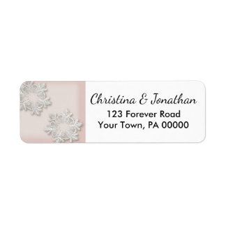 Elegant Snowflakes Winter Return Address Labels