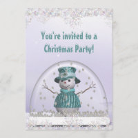 Elegant SnowGlobe & Snowman Christmas Party