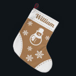 Elegant Snowman Christmas Stocking<br><div class="desc">Do you have a unique home decor style? Look no further! What is better than giving the perfect gift this holiday season? These custom Christmas stockings are sure to brighten your mantle this holiday season.</div>