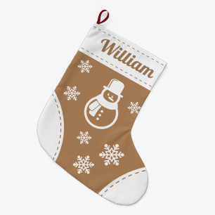 Elegant Snowman Christmas Stocking