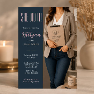 Elegant Social Worker Celebration Invite