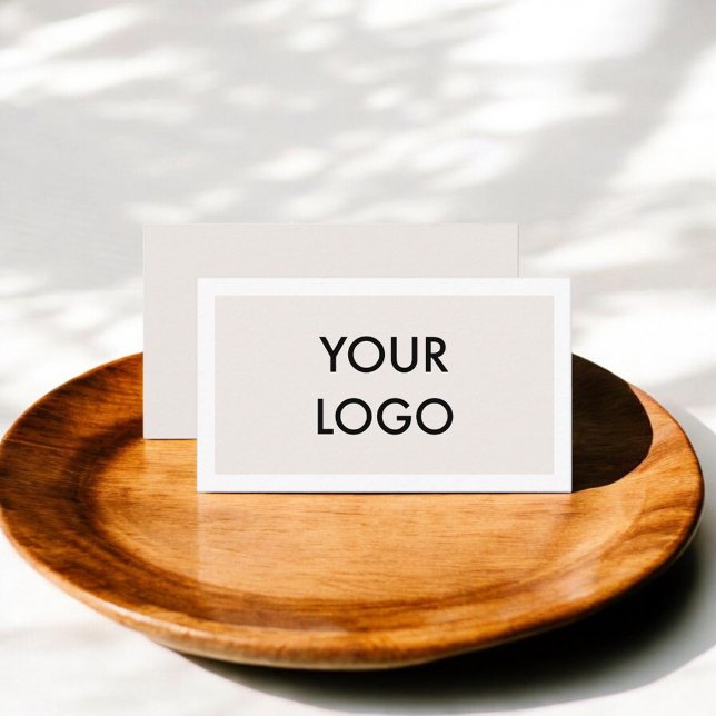 Elegant Soft Beige Logo Minimal Business Card (Creator Uploaded)