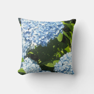 Elegant Soft Blue Hydrangeas Cushion