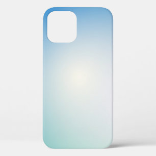 Elegant Soft Blue & White Ombre iPhone 12 Case