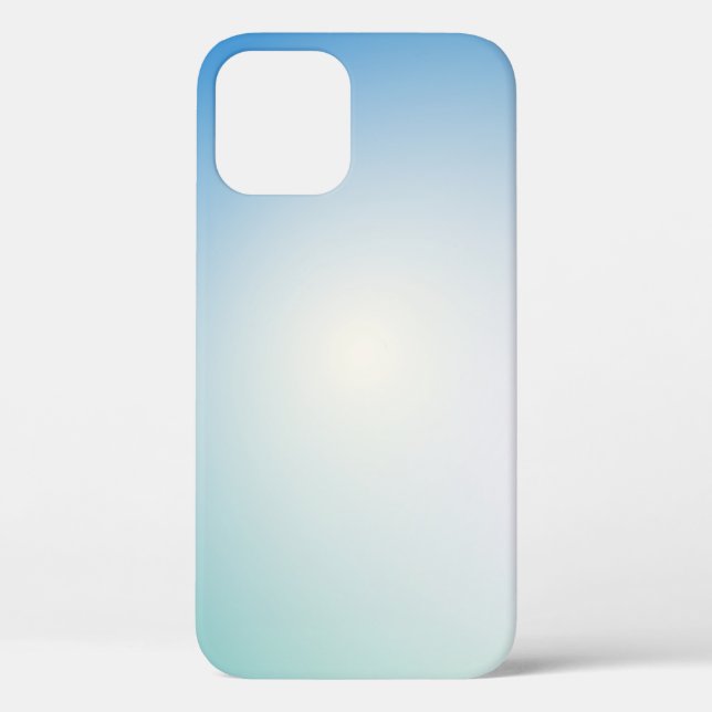  Elegant Soft Blue & White Ombre  Case-Mate iPhone Case (Back)