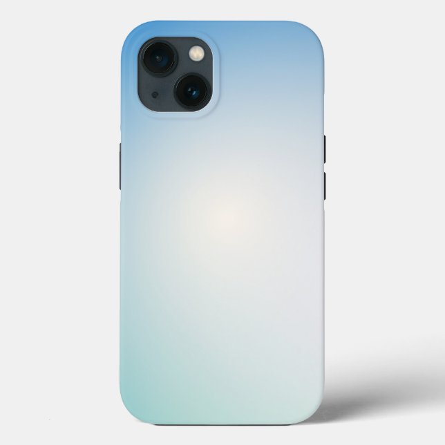  Elegant Soft Blue & White Ombre  Case-Mate iPhone Case (Back)